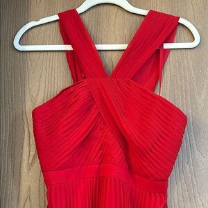 Bcbg Red midi Pleated Dress